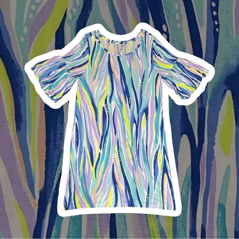 Lilly Pulitzer Lindell Balloon Sleeve Dress Shoreâ Perfection Resortwear Beach